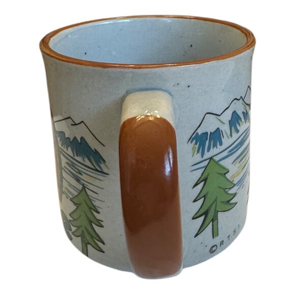 ©️R.T.S.I.  Vintage Lake Tahoe Ceramic Mug With Mountain & Forest Design - Picture 4 of 8